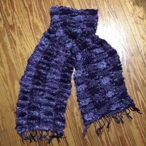 Women’s purple scarf. Winter